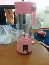 Mini exprimidor eléctrico portátil multifuncional, 6 cuchillas, recargable por USB, máquina de cocina de frutas para el hogar