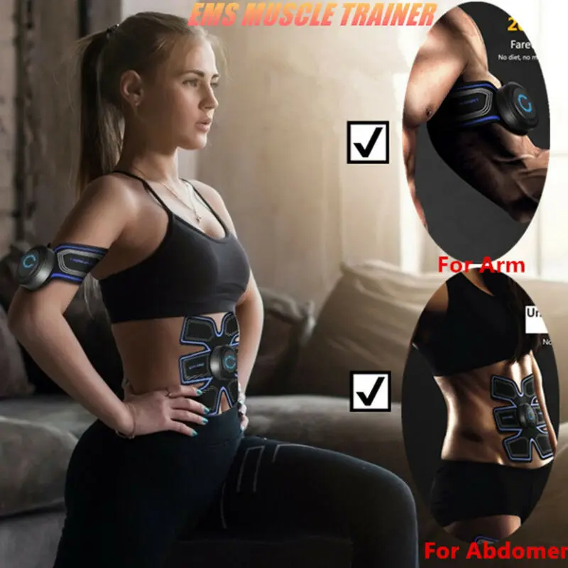 Rechargeable ABS Simulator EMS Training Smart Body Abdominal Muscle Exerciser