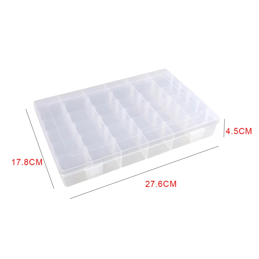 Brongsleet 36 Grids Adjustable Earrings Box Plastic Jewelry Bead Holder  Fishing Hook Organizer Transparent Storage Container 