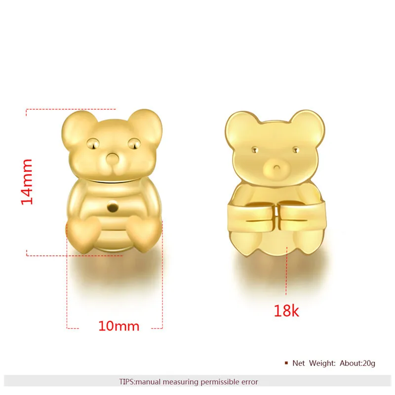 Ms Betti bear owl paw earring listers back set02