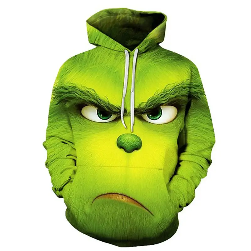 2019 горячая Распродажа толстовки с 3D принтом из фильма The Grinch мужские спортивные