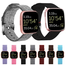 Холщовый ремешок для Fitbit Versa& Versa 2& Versa Lite Smart Watch Band спортивный браслет на Fit bit Versa2 Pulseira Замена