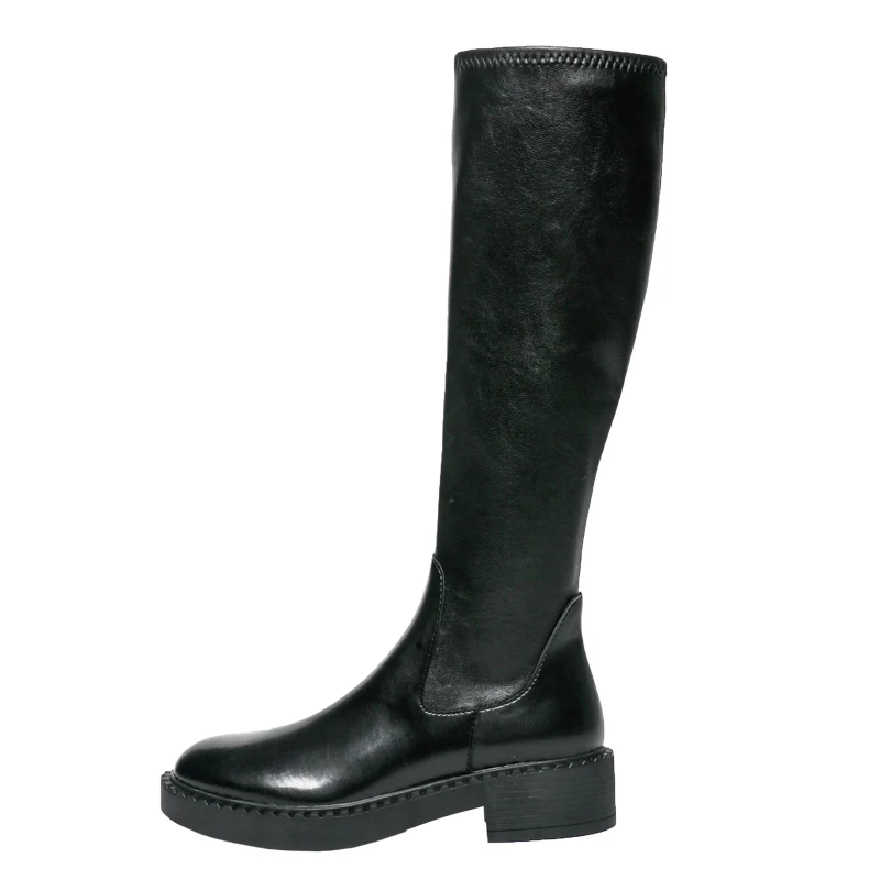 But knee boots 2020 autumn winter new style show thin chunky high-heeled elastic high-heeled high-heeled women's boots