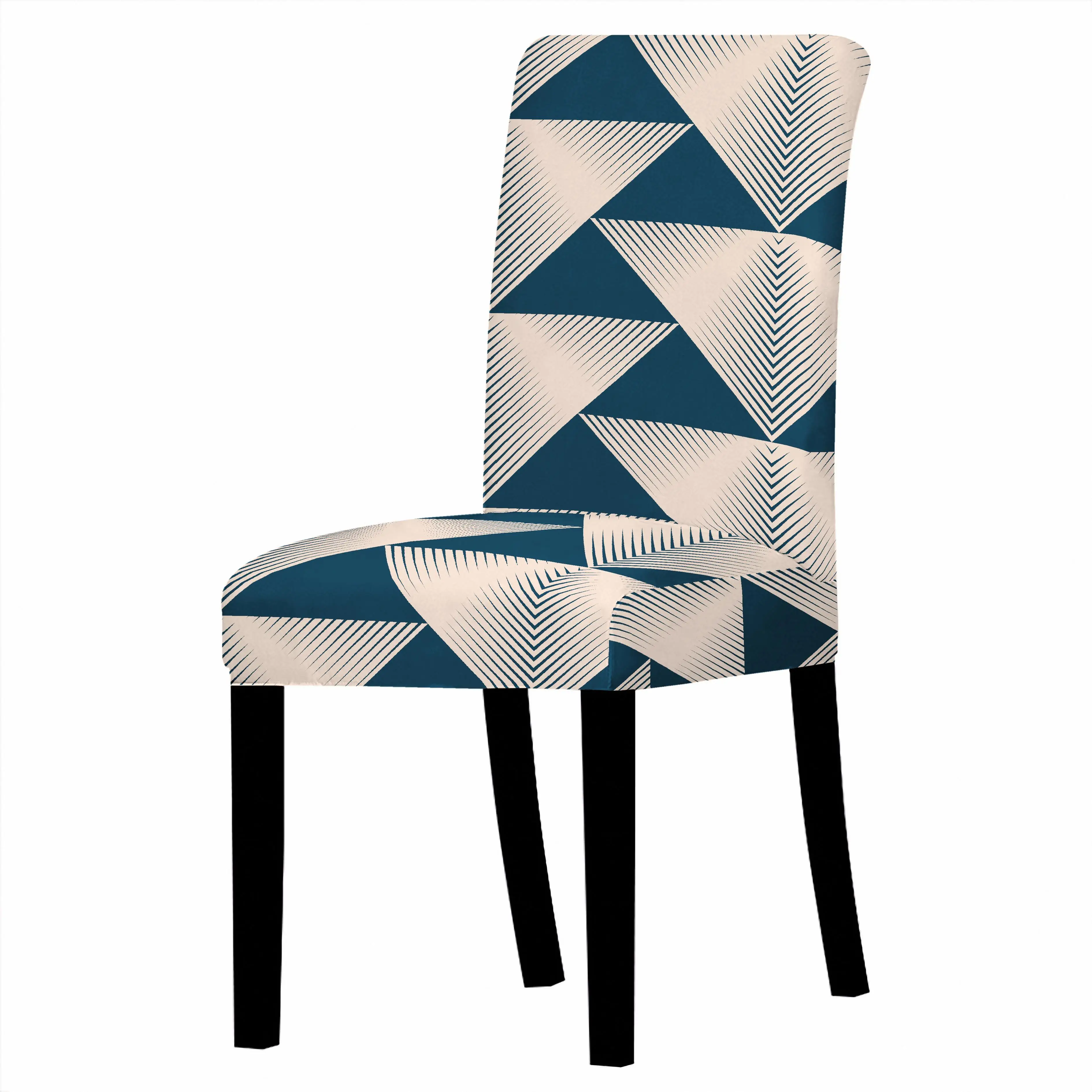 Съемные чехлы на стулья с геометрическим принтом, эластичные чехлы на стулья для ресторанов, свадеб, банкетов, складные чехлы на стулья для гостиниц - Цвет: 1