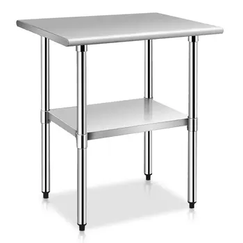 

Costway 24'' x 30'' Stainless Steel Work Prep Table Commercial Kitchen Restaurant