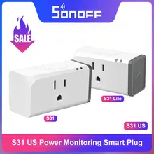 Itead sonoff s31 eua 15a plug wifi interruptor de soquete inteligente controle remoto via ewelink casa inteligente apoio google casa alexa