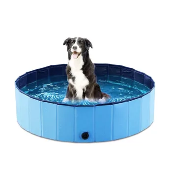

Large size PVC Travel Swimming Pool Dog Foldable Pet Outdoor Bathing Pool Portable Water Pool for Kids Summer Pool 160X30 CM