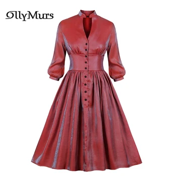 

Vintage Leather Prom Dress LR933 Burgundy Prom Dresses Plus Size Big Swing A Line Vestidos De Fiesta 2020 Women Party Gowns