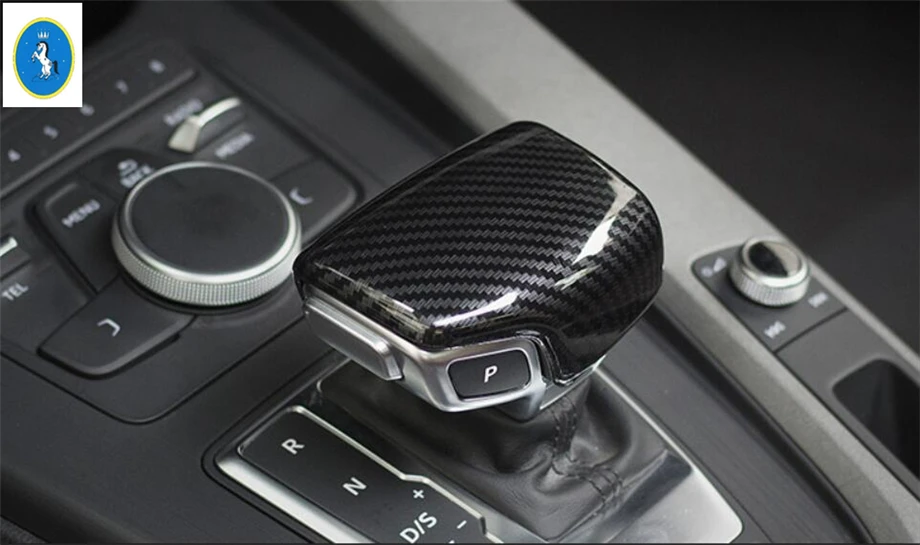 Yimaautotrims авто аксессуар для переключения передач ручка переключения передач накладка 1 шт. Подходит для Audi Q5 /углеродное волокно стиль ABS