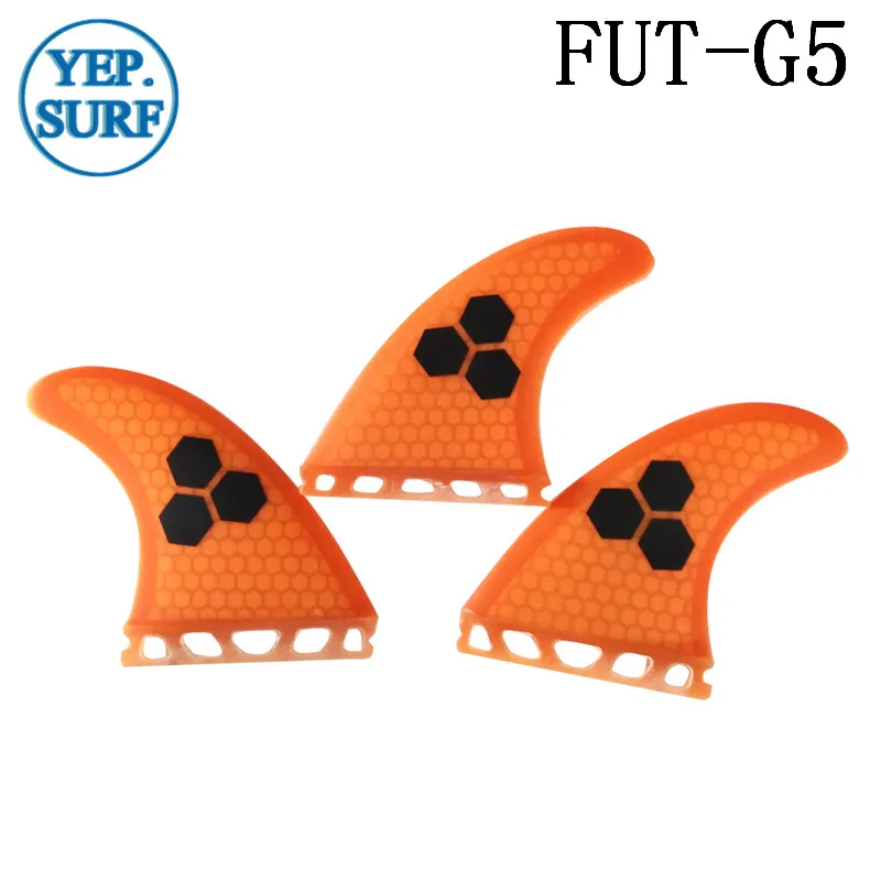 Orange with logo Future G5 плавник желтый сотовая доска для серфинга плавники Future стекловолокно плавники(доска для серфинга) Quilhas весло доска - Цвет: Orange with logo