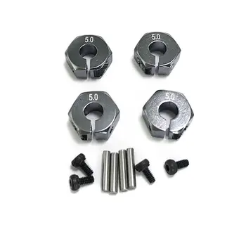 

5mm Hexagon Wheel Seat Coupler With Pins Nut Aluminium Alloy Upgrade Parts Combiner For 1:10 RC Car Crawler Traxas TRX-4