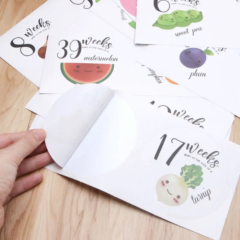 28 Pcs Pregnancy Weekly Belly Growth Stickers Maternity Week Sticker Pregnant Expecting Photo Prop