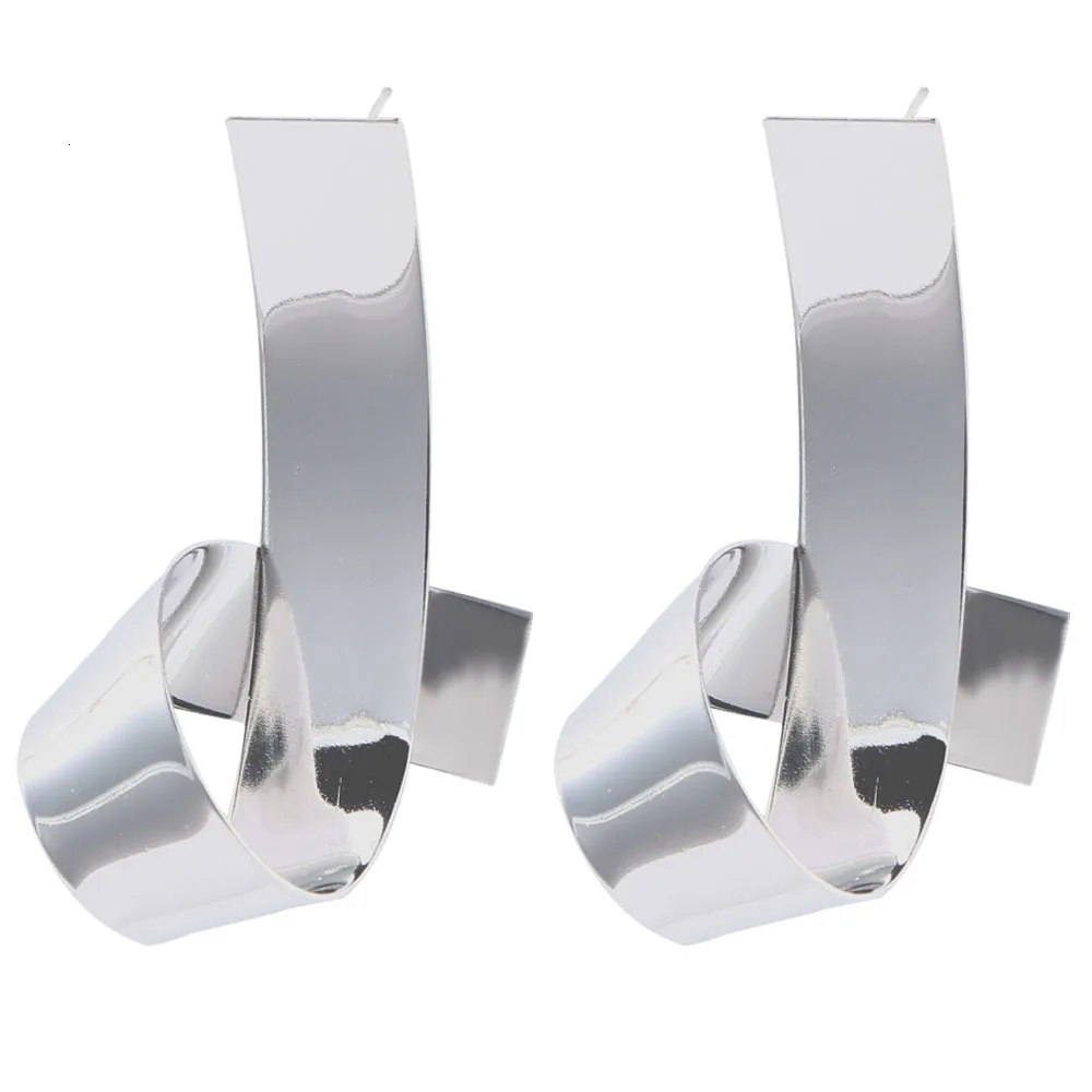 E5702 Trendy Irregular Sequins Metal Geometric Earrings for Women Gold&Silver Simple Punk  Earrings Modern Art Jewelry