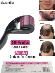 DRS540 derma roller micro needles 0.25/0.5/0.75  Length titanium dermoroller microniddle roller for face skin care treatment