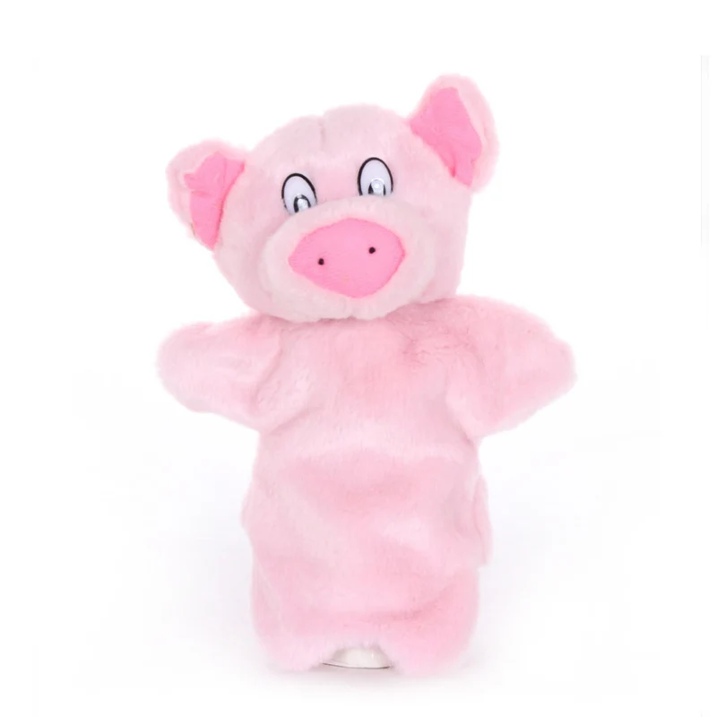 Pink Pig 40 стилей, животные, ручная кукольная история, сказочные Игровые перчатки, мягкие игрушки, куклы для детей, подарок на день рождения, Рождество - Цвет: Pink Pig