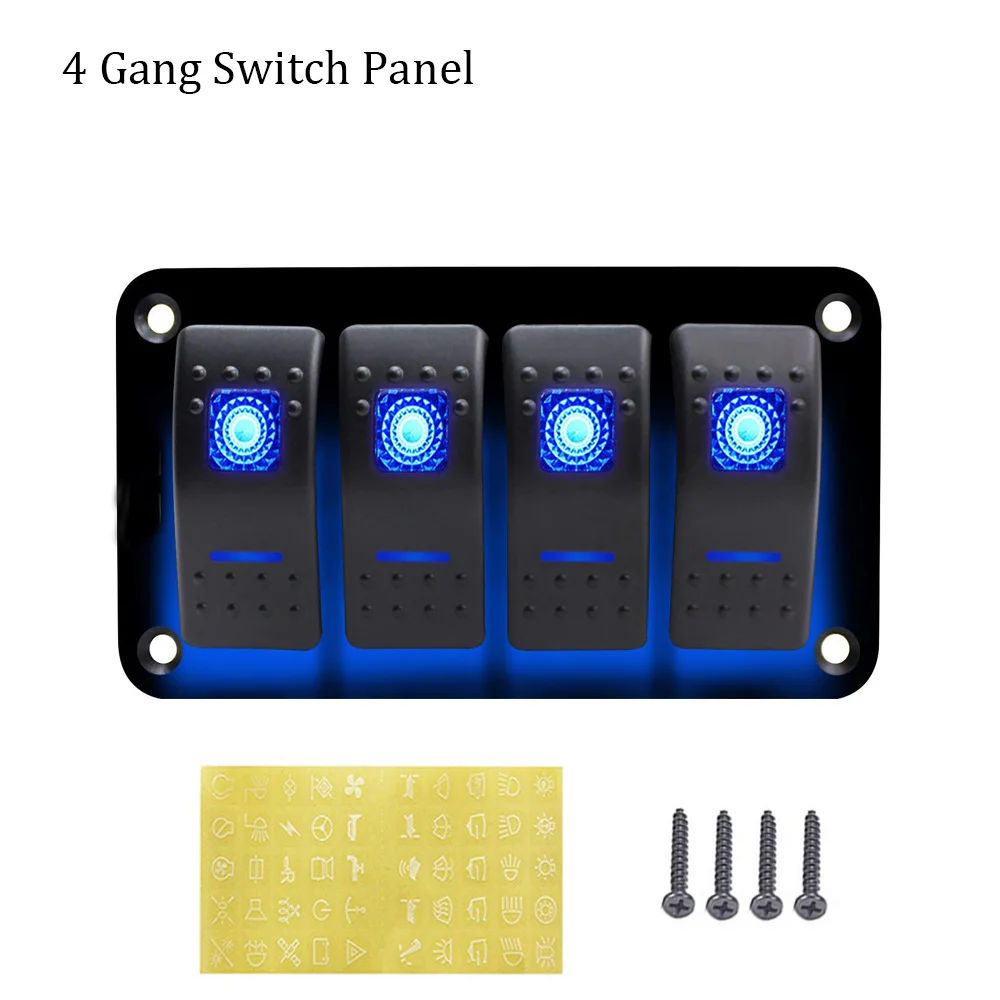 4 Gang Switch Panel red