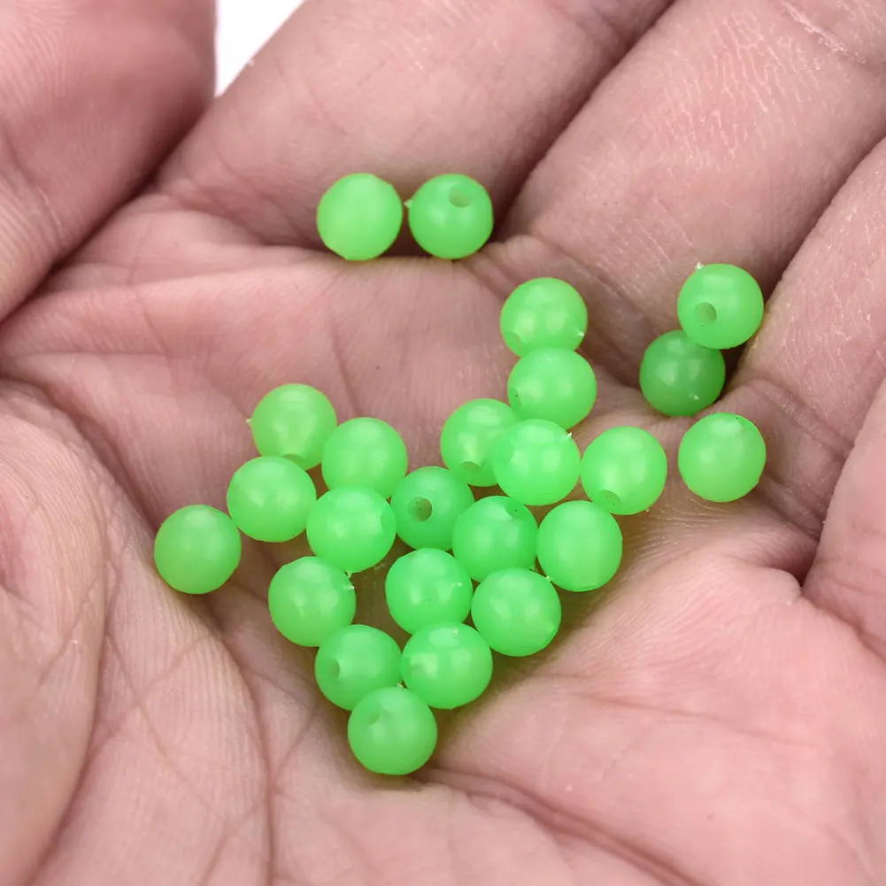 100 шт. светящиеся рыболовные бусины приманки плавающие ночная рыбалка