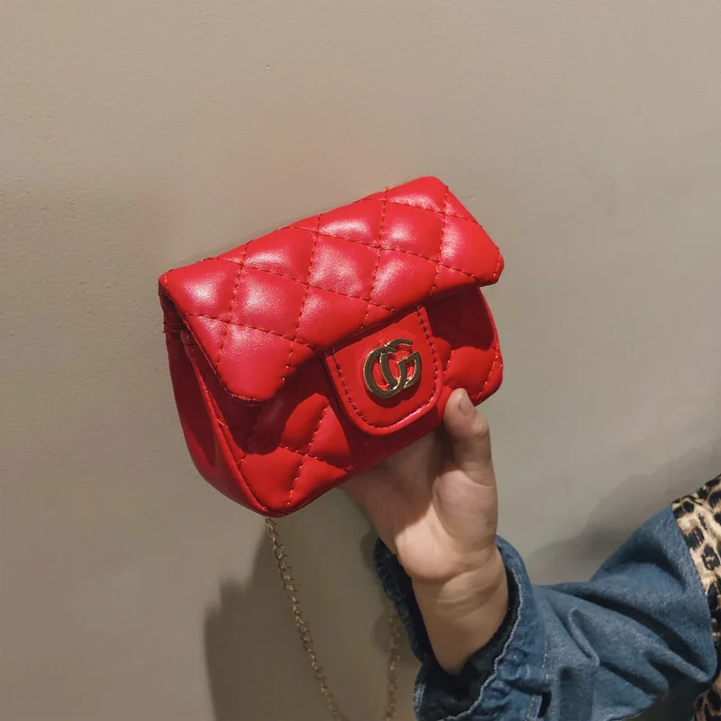 

Bolso de accesorios para niños de estilo coreano bolso de hombro de princesa para niñas de moda bolso de remache elegante para bebés con cadena de moda