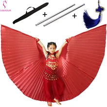 11 цветов крылья для танца живота Isis Крылья Болливуд Восточный Египет египетские крылья костюм с палочками сумка для детей взрослых