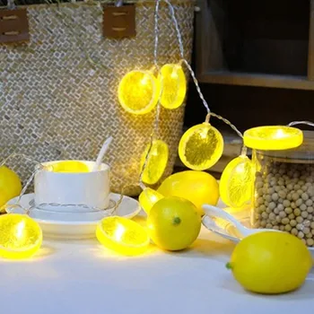 

Creative Lemon LED String Light Warm White Garden Christmas Holiday Party Bedroom Home Decoration Lamp Night Light Fairy Lights