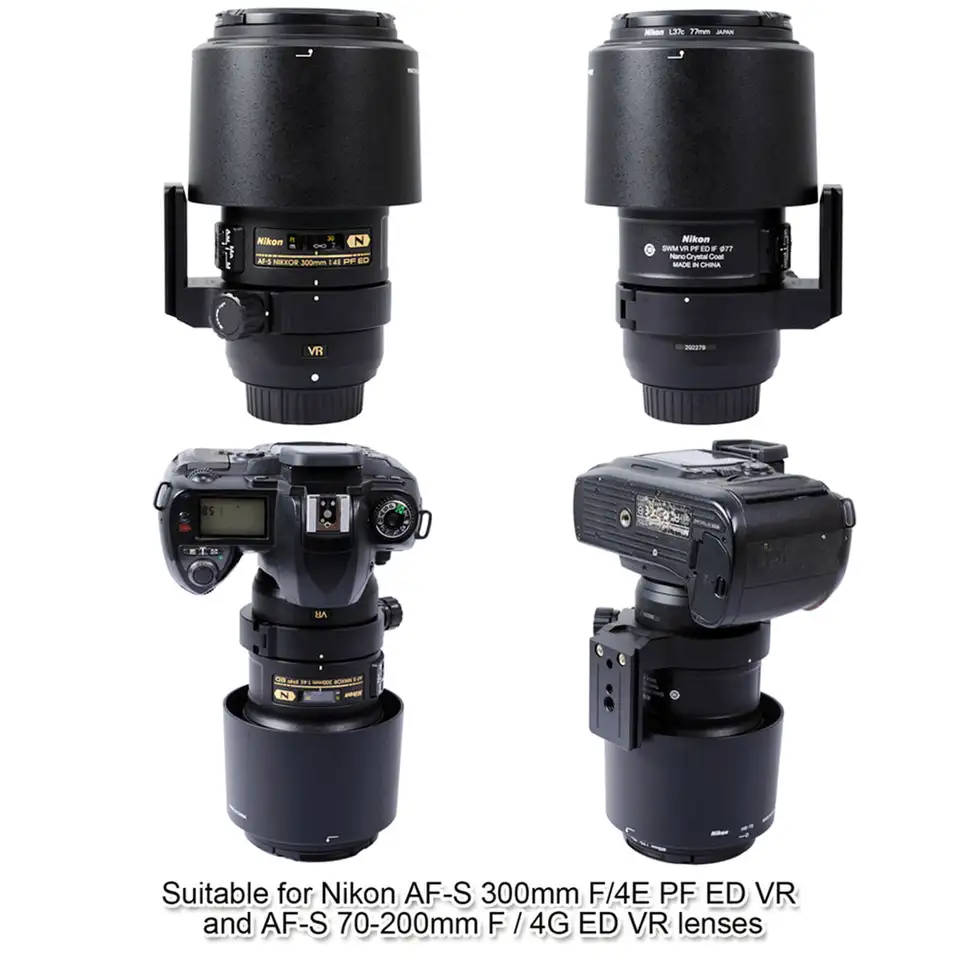 DSLRKIT リング式三脚座 ニコン互換品 Nikon AF-S NIKKOR 70-200mm f/4G ED VR Nikon AF-S NIKKOR 300mm f/4E PF ED VR oyj0otl H32b5d5b3884144e18c2e2aef121f7