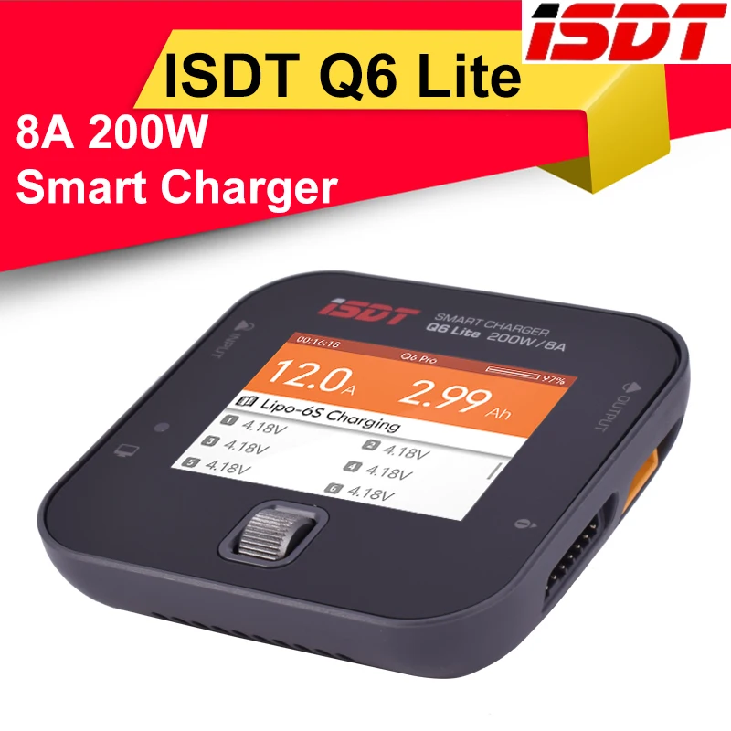 ISDT Q6 Lite 8A 200 Вт Lipo зарядное устройство/Dis устройство цифровой умный баланс батареи