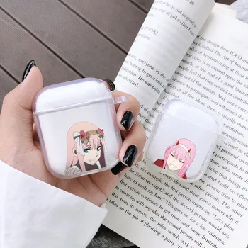 

Japan DARLING in the FRANXX Anime Case for Airpods 2 1 Earphone Cover for Airpods Soft Clear TPU Cute Earphone Fundas Coque Case
