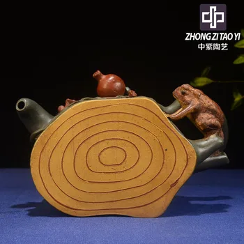 

In Purple Yixing Imitate Old Kettle Old Dark-red Enameled Pottery Teapot Taiwan Backflow One Factory The Cultural Revolution Pot