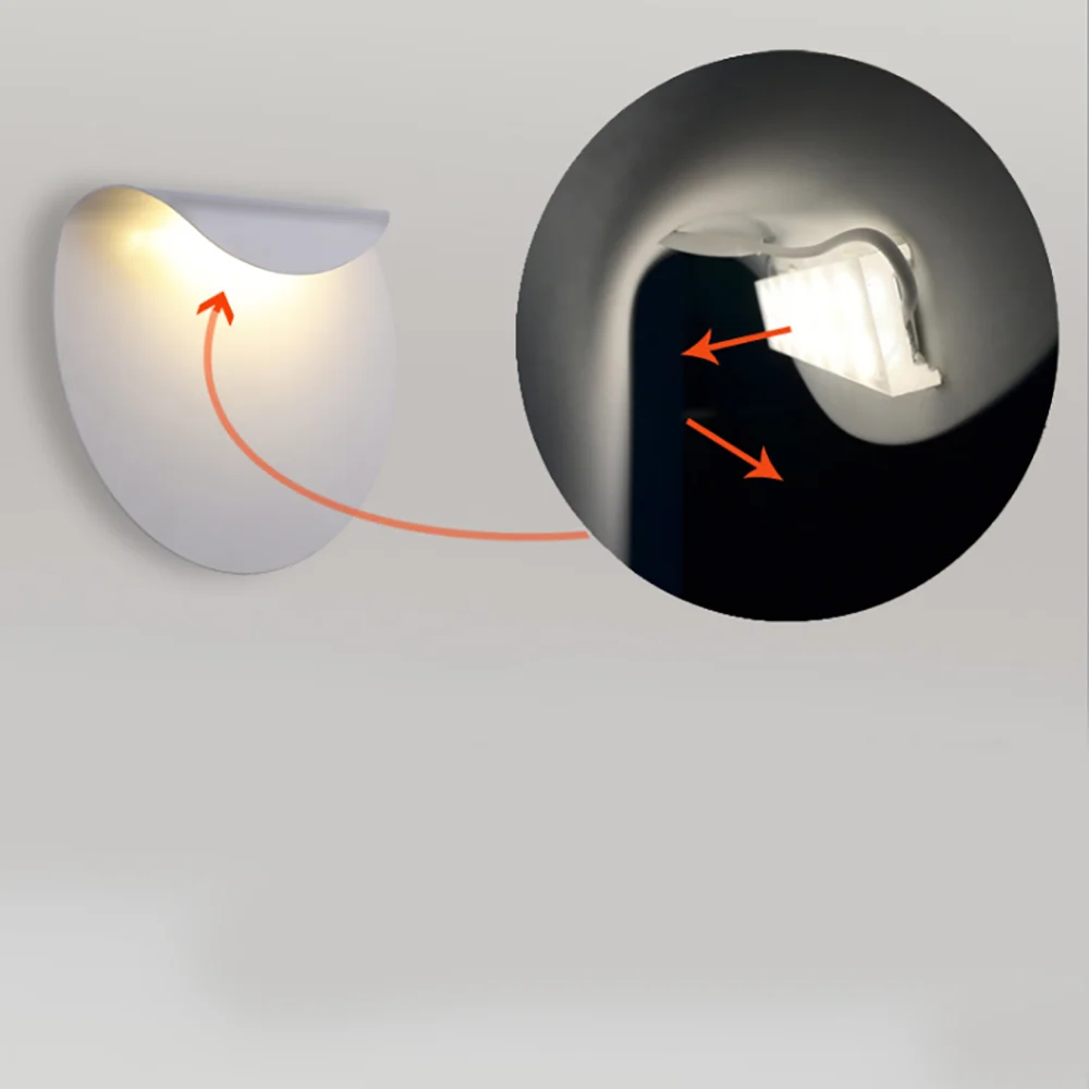 SANDIY Wall Lamp White Creative Light Modern Simple Fashion Personality Minimalist Bedroom Bedside Corridor Living Room Sconce
