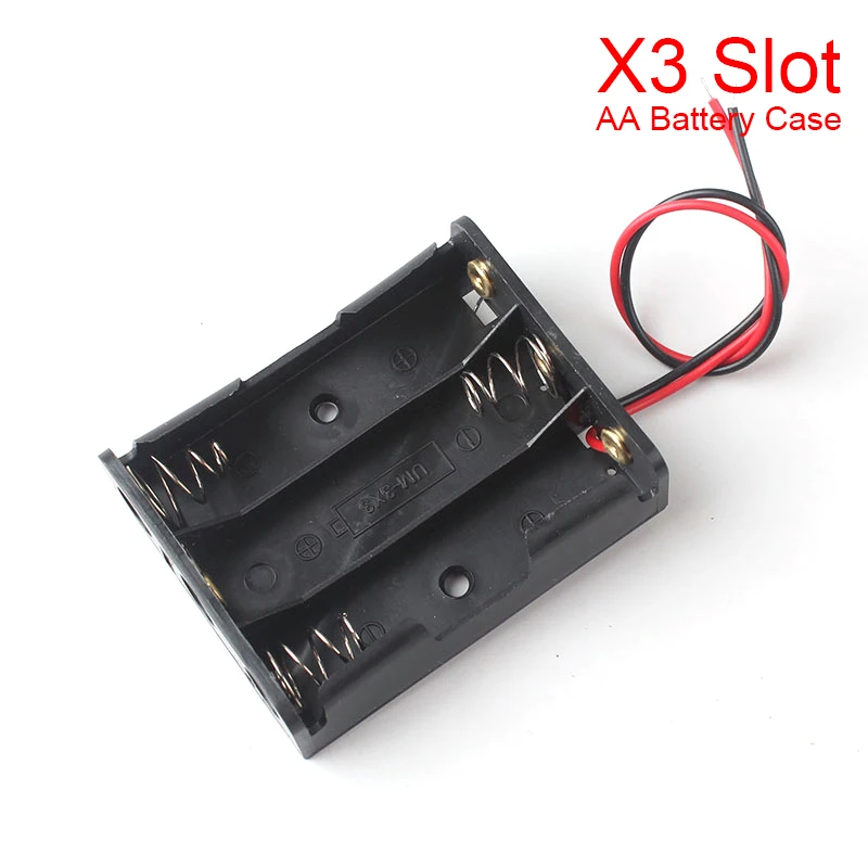 Premium AA Battery Holder Storage Case with Lead Wire and Enhanced Protection