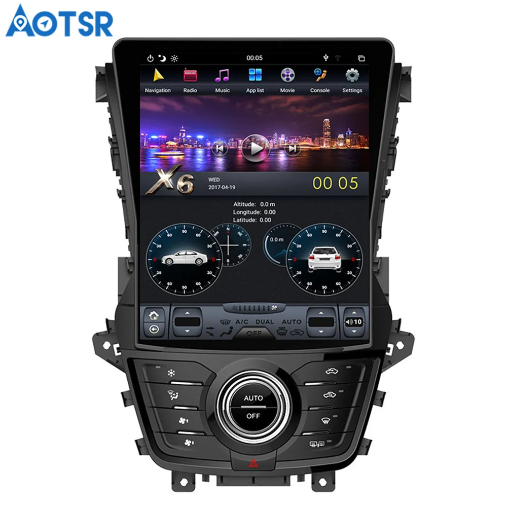 Clearance Tesla style px6 Android 8.1 4+64G Car DVD Player GPS Navigation For Changan CS75 multimedia radio recorder headunit auto stereo 2