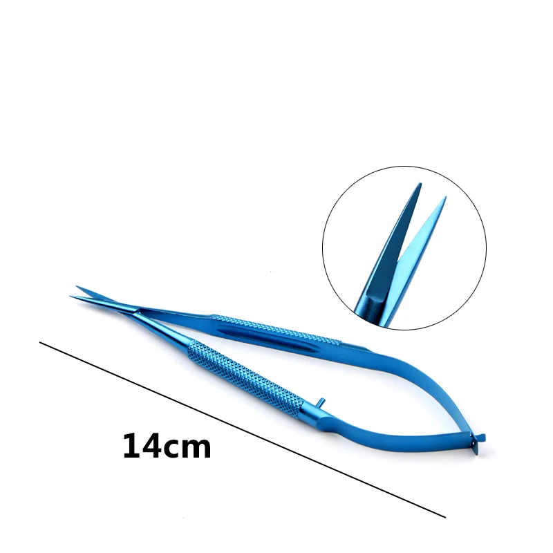 Titanium 12.5cm-18cm Dental Ophthalmic Micro Cornea Scissors Surgery Instrument