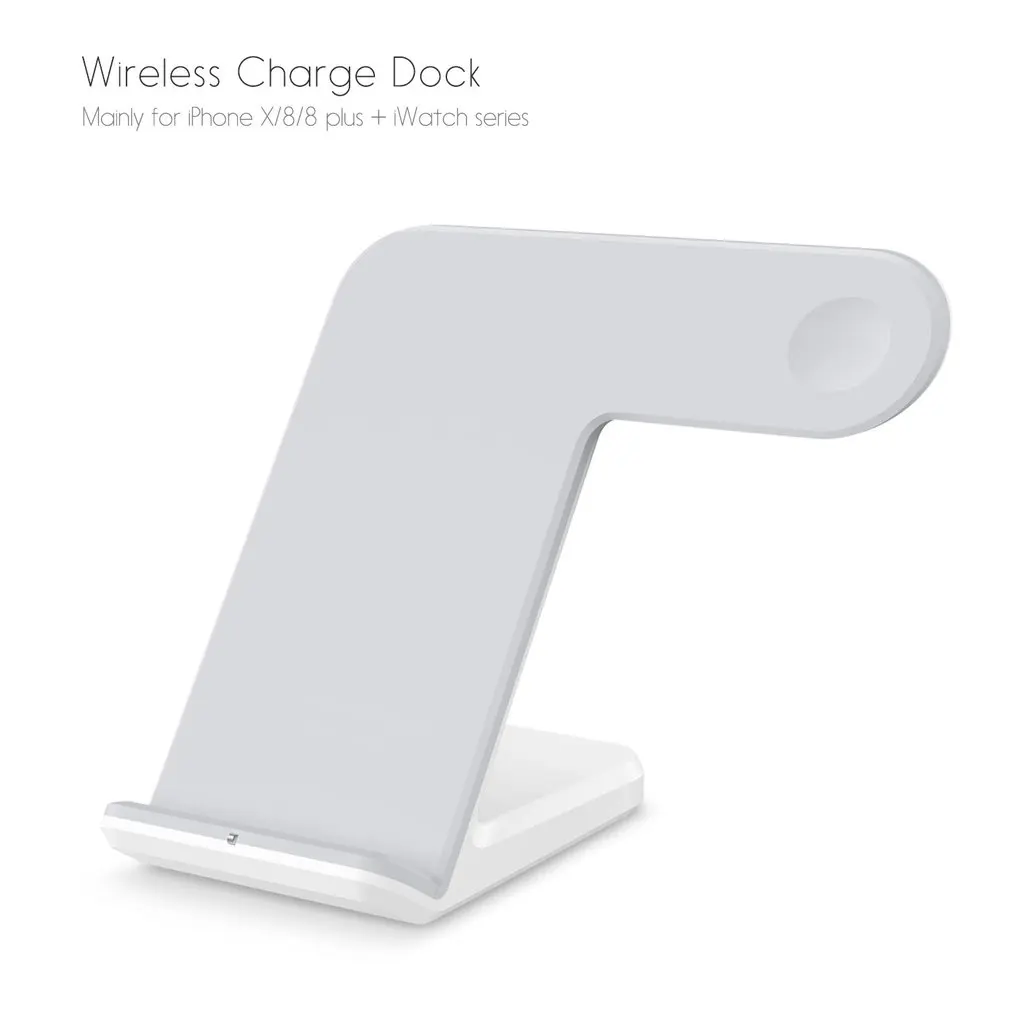 

Practical 2 in 1 Wireless Charger Fast Charger For iPhone Wireless Charger For Apple Watch Vertical bracket