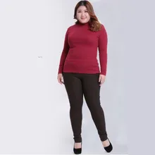 Капри, женские штаны, зима, XL-6XL, для женщин, карандаш, большой размер, брюки, эластичные, высокая талия, утолщенные, плюс бархат, тянущиеся брюки M694