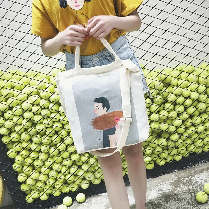 

Fashion cute messenger bag personality canvas bag female students soft sister small fresh shoulder bag learning style