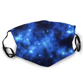 

Blue Stars Double-sided printed dustproof and windproof mask, can be cleaned and reused, suitable for outdoor sports