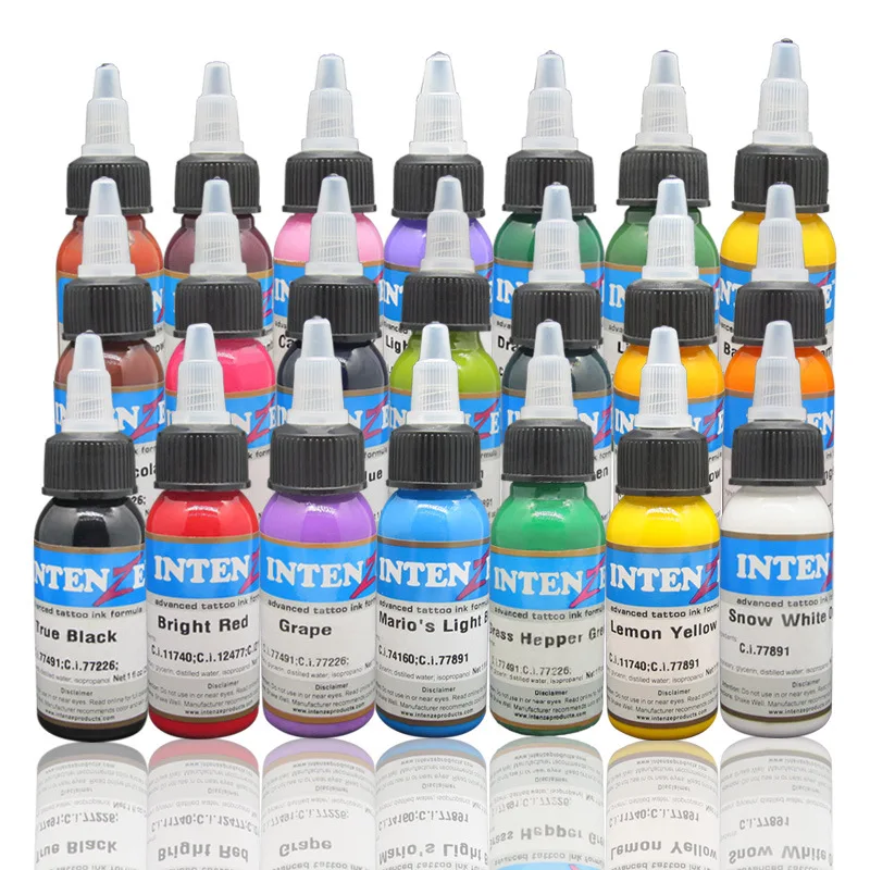 

Tattoo New Design 21 Basic Colors Tattoo Ink Set Pigment Kit 1oz Professional Tattoo Supply For Tattoo Color Beauty Art tool