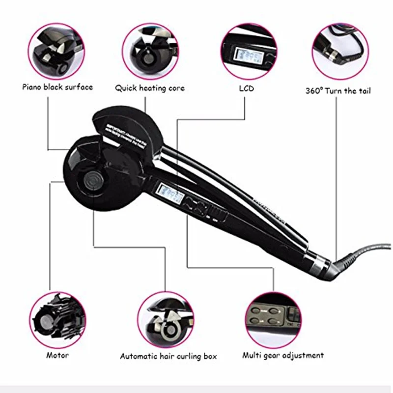 Online rizador de pelo cabello ondas pelo ondulador de cabello rizador de cabello rizador pelo tenacillas pelo rizadora hair curler plancha rizador de pelo rulos para el cabello rizar pelo ondulador de cabello tenaza rizadora