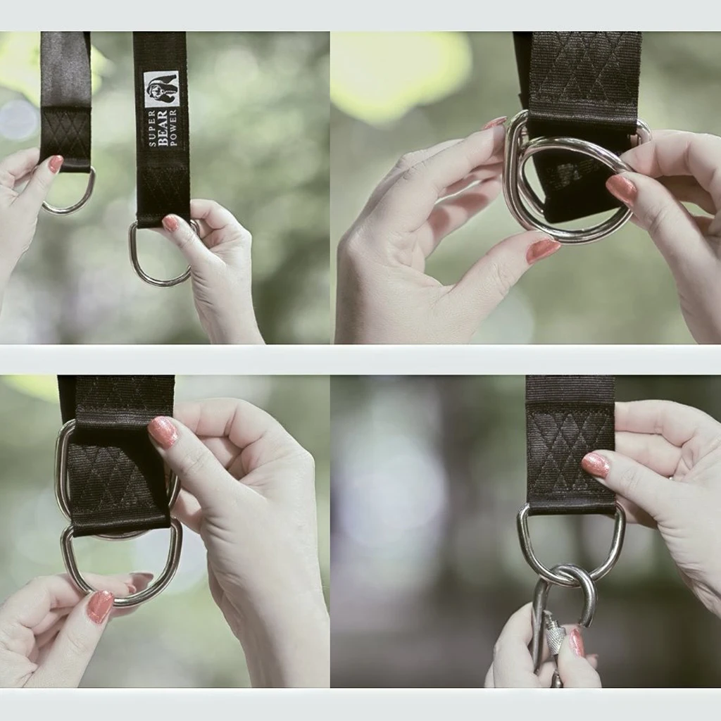 2PCs Nylon Hammock Hanging Strap Durable Outdoor Rope Accessory Hammock Strong Tree Belt 65cm for Camping Backpacking