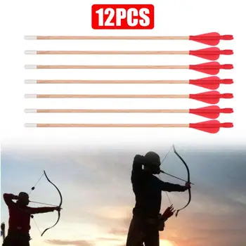 

Arrows Detachable Practice Arrows Shooting Dress Up Props Blunt Wood Archery Field Arrow Hunting Arrow Bowstring Target Eye