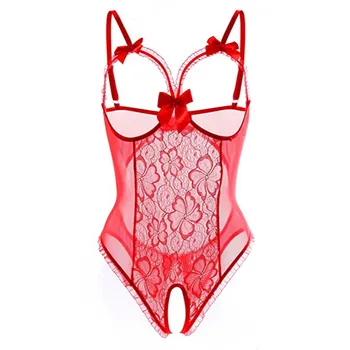 

Plus Size Open Bra Open Crotch Women Lace Sexy Lingerie Hot Transparent Babydoll Dress Erotic Costumes