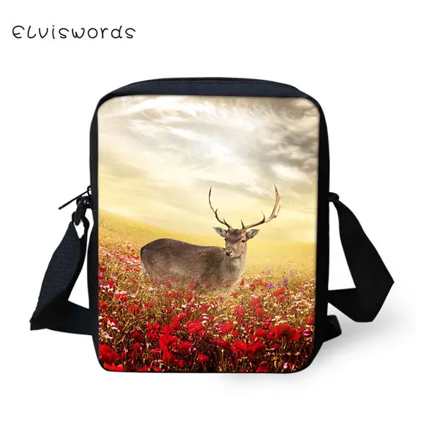 CDWX3830E ELVISWORDS/женские сумки-мессенджеры с фантазийным оленем; сумка для девочек с крестиком; модная мини-сумка с рисунком животных для девочек - Цвет: CDWX3830E