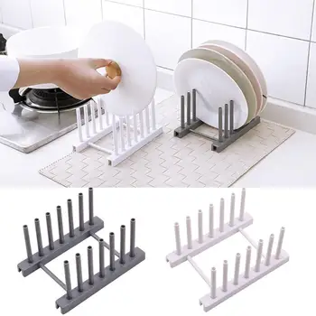 

New kitchen Sink Drain Rack Storage Organizer Dish Display Holder Rack Drainer Plastic Stand Holder Plate Drying Cups R5T2