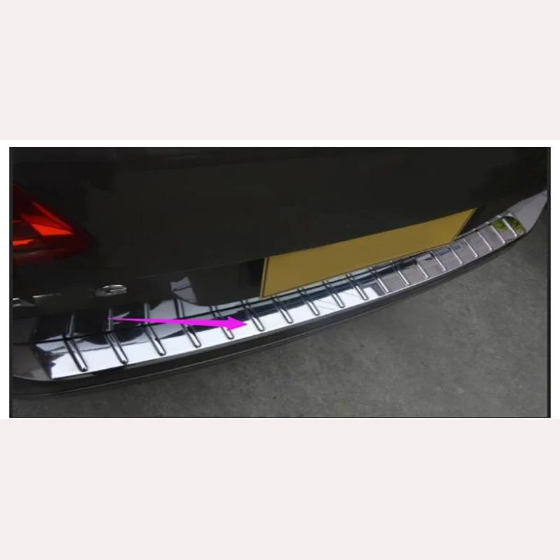 

For Volkswagen 11-18 TOUAREG Rear Guard Board ABS Material Reserve Box Outside Guard Plate Tail Door Pedal Back Decoration