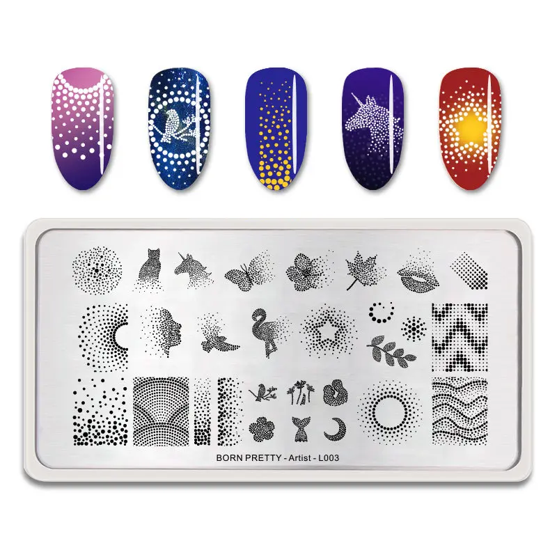 Christmas Nail Stamping Plates Stainless Steel Template Stamp Plate Nail Art Manicure Image DIY Design Tool - Цвет: BP-A-L003