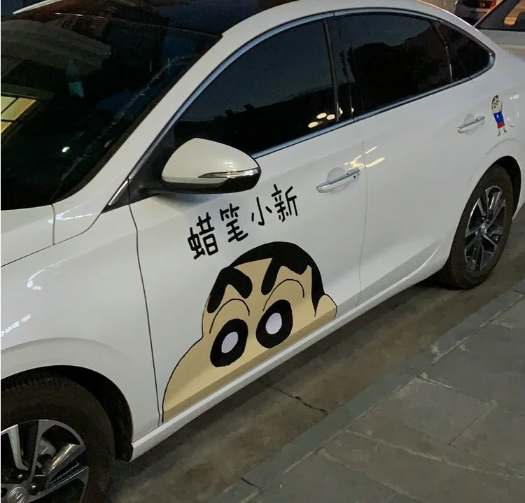 

LEFT SIDE Car Stickers Customize Cartoon Anime Creative Universal Car Sickers Waterproof Sunscreen Car Pull Flowers