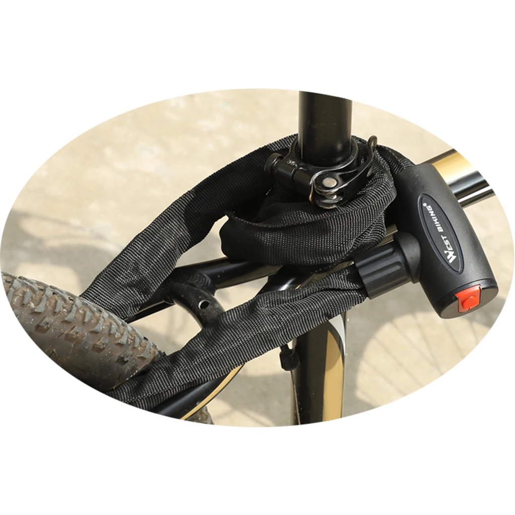 Motorcycle Bike Chain Lock with Nylon Sleeve Security Locks for Fence Gate Cycling Secure Anti-scratch Sleeve Locks Motorcycle Bike Chain Lock with Nylon Sleeve Security Locks for Fence Gate Cycling Secure Anti-scratch Sleeve Locks