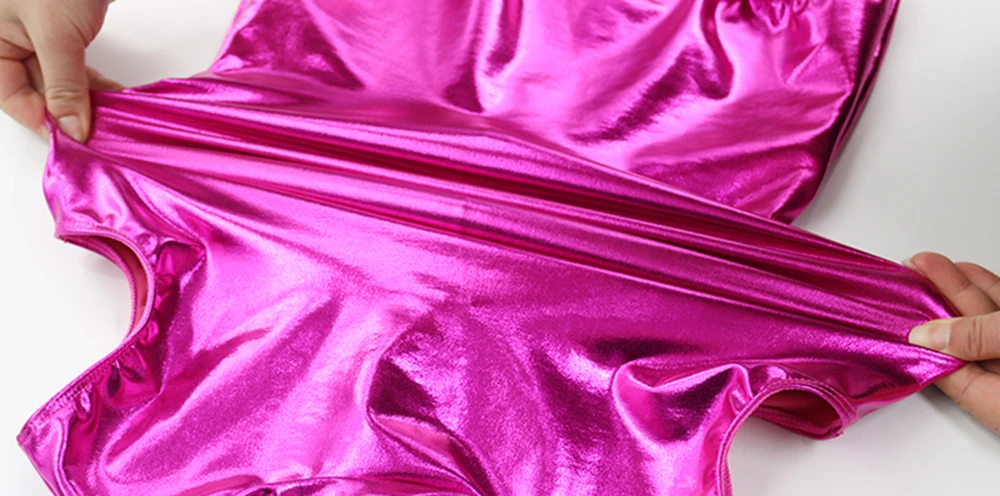 Girls Gymnastics Leotard Long Sleeve Metallic For Dance Gymnastics