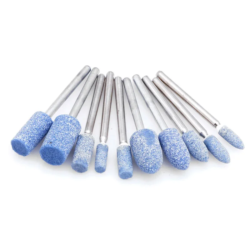 

Hot 10x 1/8 " Abrasive Polishing Mounted Stone Rotary Tool Grinding Wheel Blue for car accessories