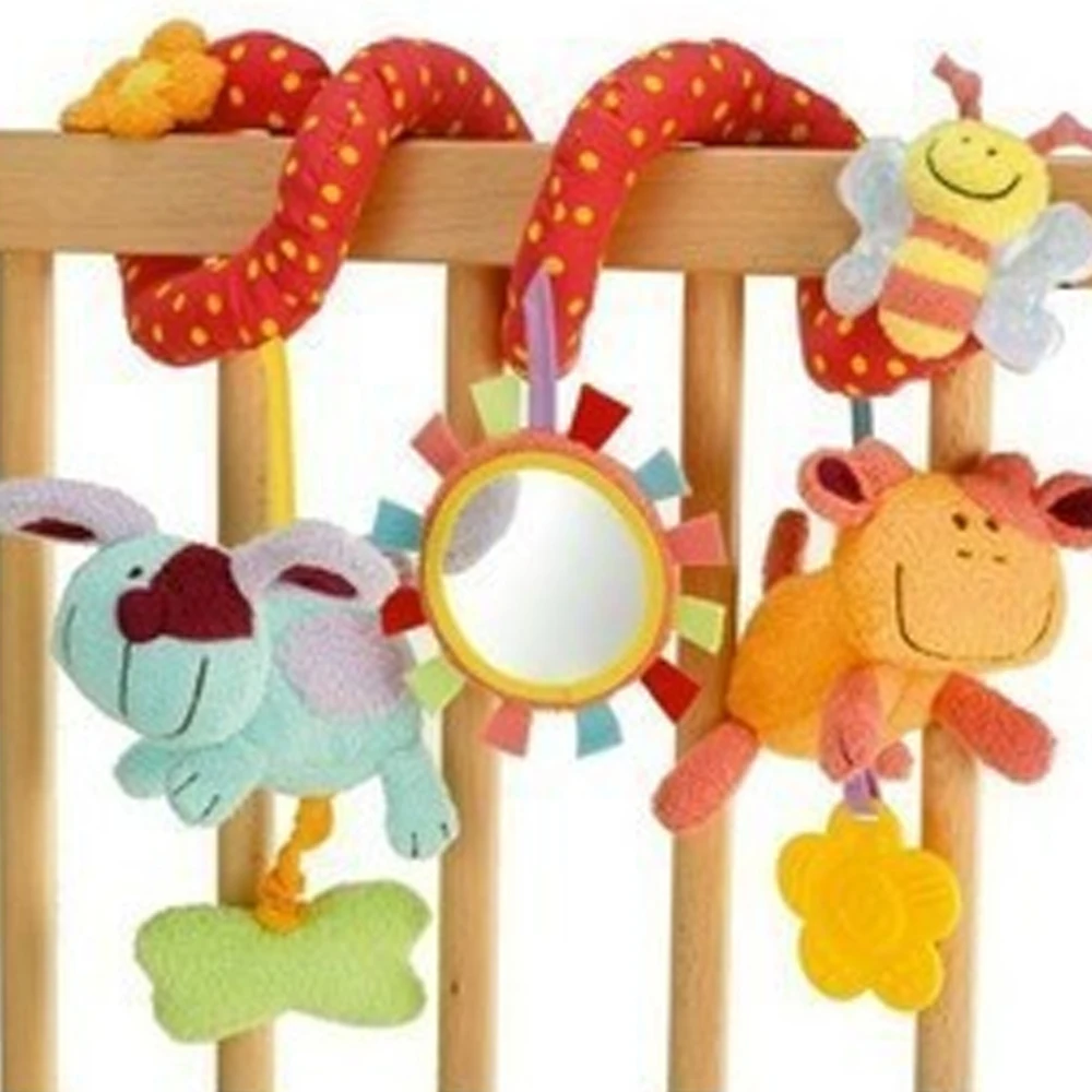 Oeak детские игрушки погремушки мобили мягкая хлопковая игрушка для новорожденных с прорезывателем подвесная плюшевая игрушка для новорожденных коляска погремушки для автомобиля - Цвет: 4